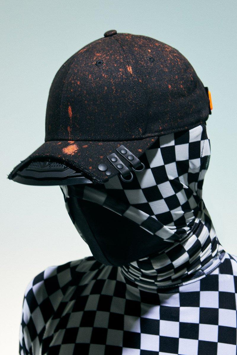 Innerraum Berlin OBJECT C52 CROPPED BASEBALL CAP ACID DROPS + BLACK MATT