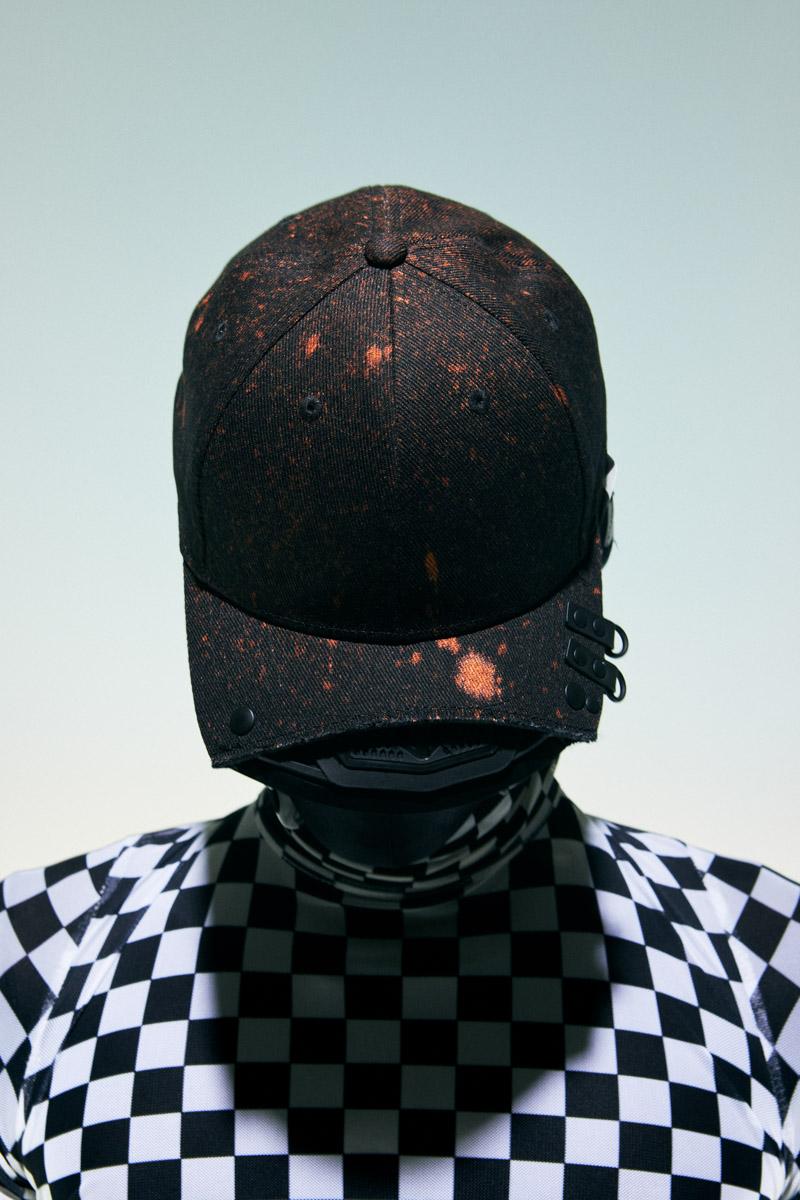 Innerraum Berlin OBJECT C52 CROPPED BASEBALL CAP ACID DROPS + BLACK MATT