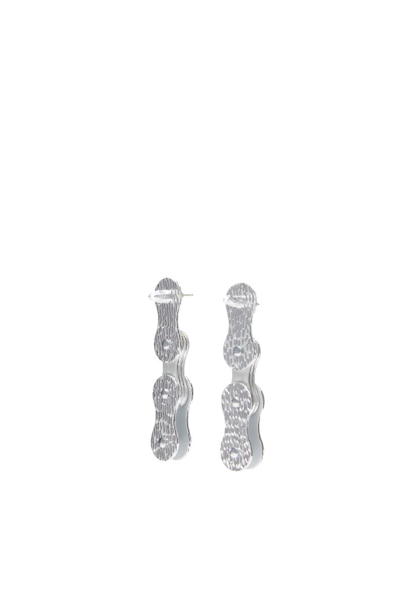 innerraum berlin OBJECT E10 BIKE CHAIN EARRING SILVER + SILVER