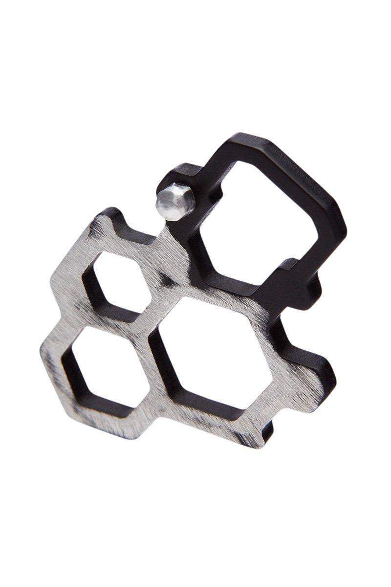 Innerraum Berlin OBJECT E11 INDUSTRIAL EARRINGS DISTRESSED BLACK + BLACK