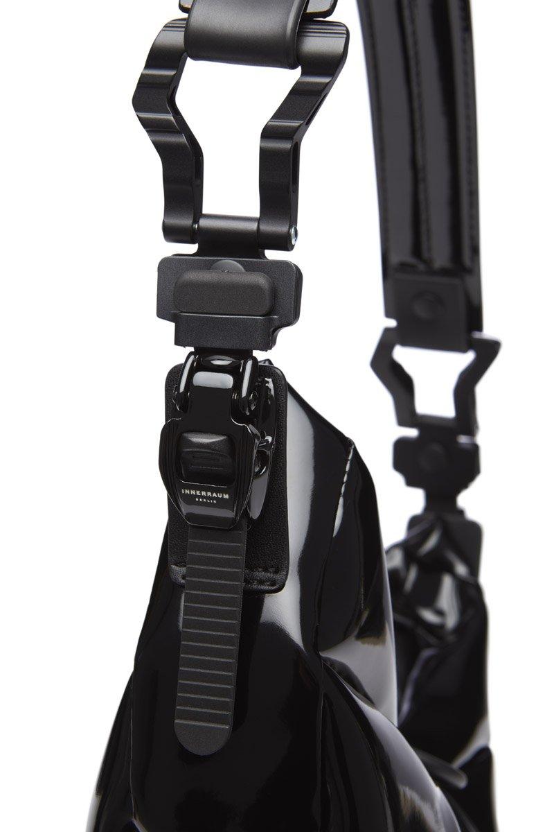 Innerraum Berlin OBJECT HM0 MICRO HALF MOON BAG BLACK SHINY 3D VINYL + BLACK MATT