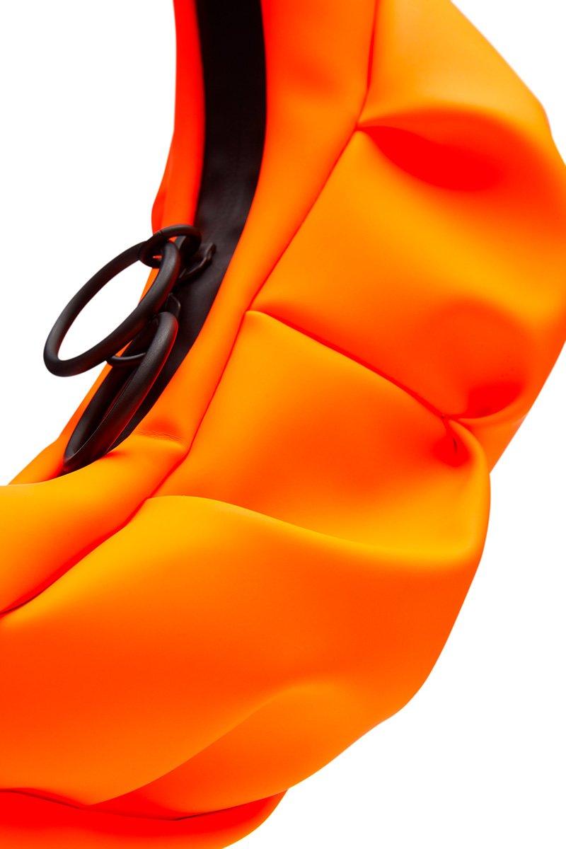 Innerraum Berlin OBJECT HM0 SMALL HALF MOON BAG NEON ORANGE + BLACK MATT