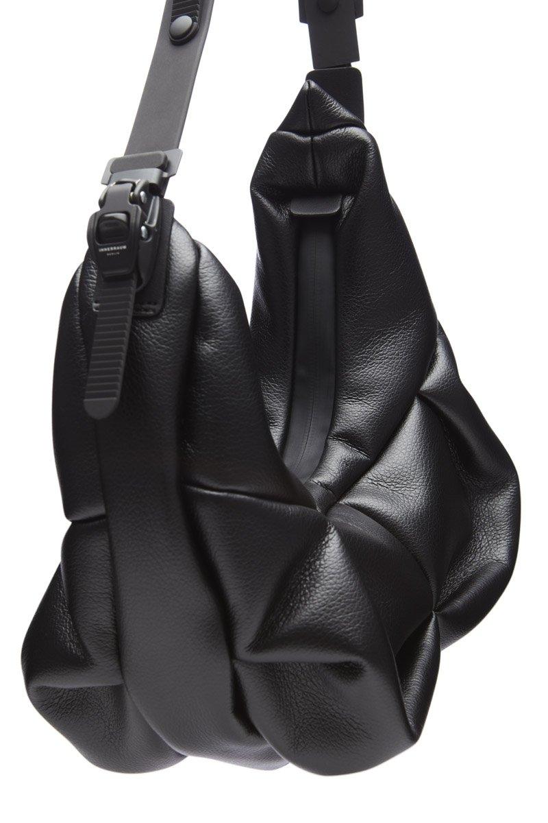 Innerraum Berlin OBJECT HM2 SMALL HALF MOON BAG BLACK 3D PUFFY PU + BLACK MATT
