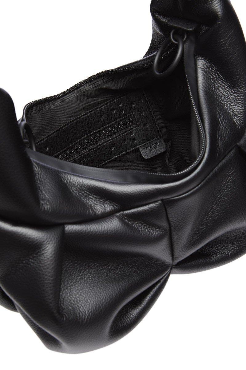 Innerraum Berlin OBJECT HM2 SMALL HALF MOON BAG BLACK 3D PUFFY PU + BLACK MATT