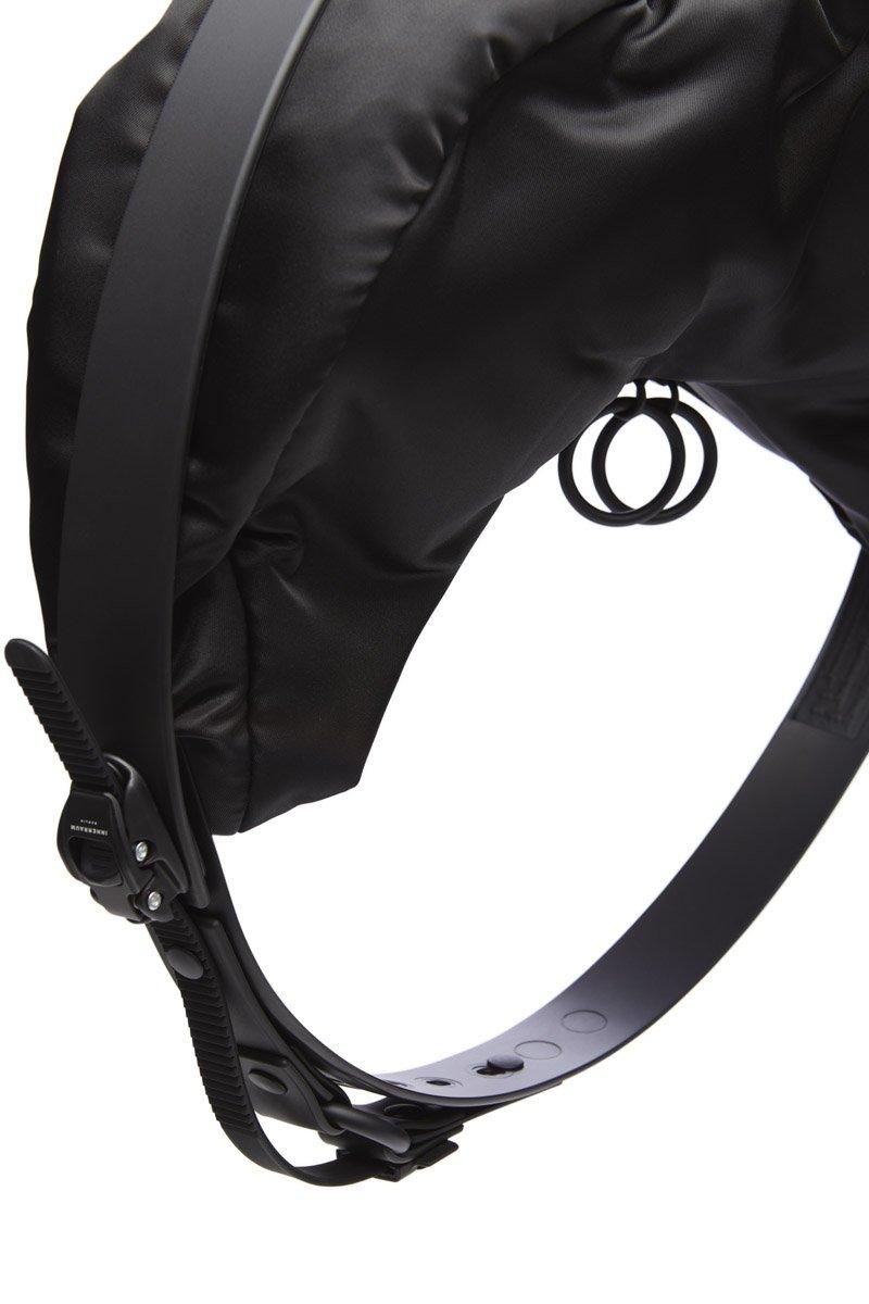 Innerraum Berlin OBJECT HM2 SMALL HALF MOON BAG BLACK - PUFFY BOMBER NYLON + BLACK MATT