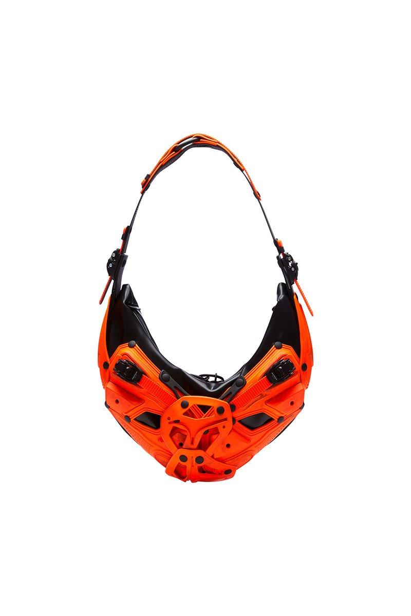 innerraum berlin OBJECT HM5 SHOULDER BAG DISTRESSED NEON ORANGE + BLACK MATT