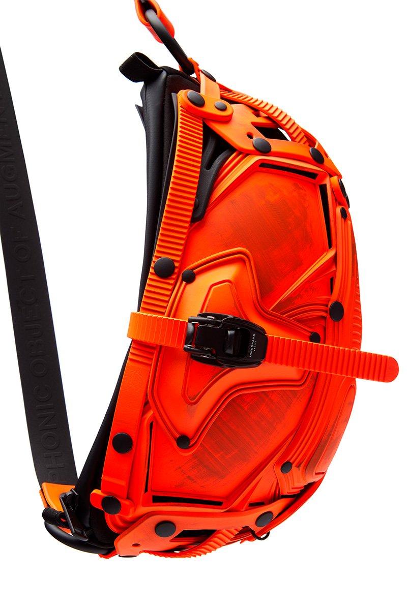Innerraum Berlin OBJECT I30 FANNY PACK / CROSSBODY BAG DISTRESSED NEON ORANGE + BLACK MATT