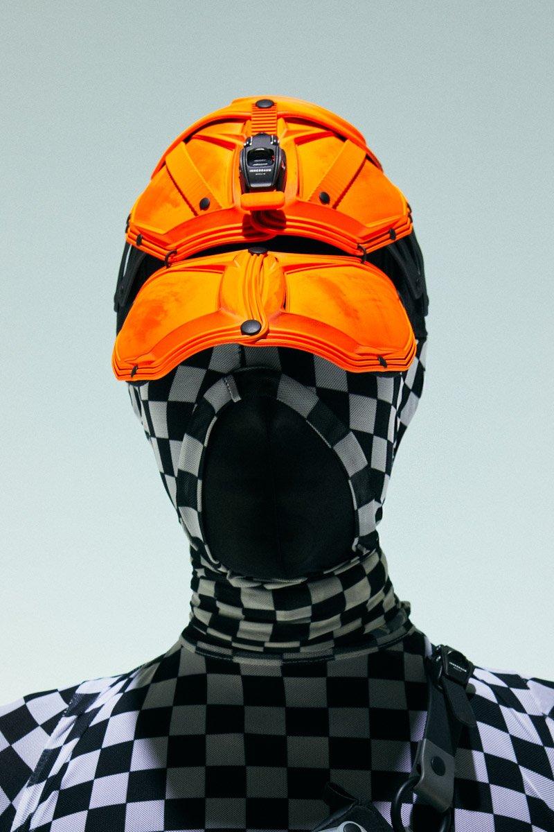 Innerraum Berlin OBJECT I42 HELMET CAP DISTRESSED NEON ORANGE + BLACK MATT