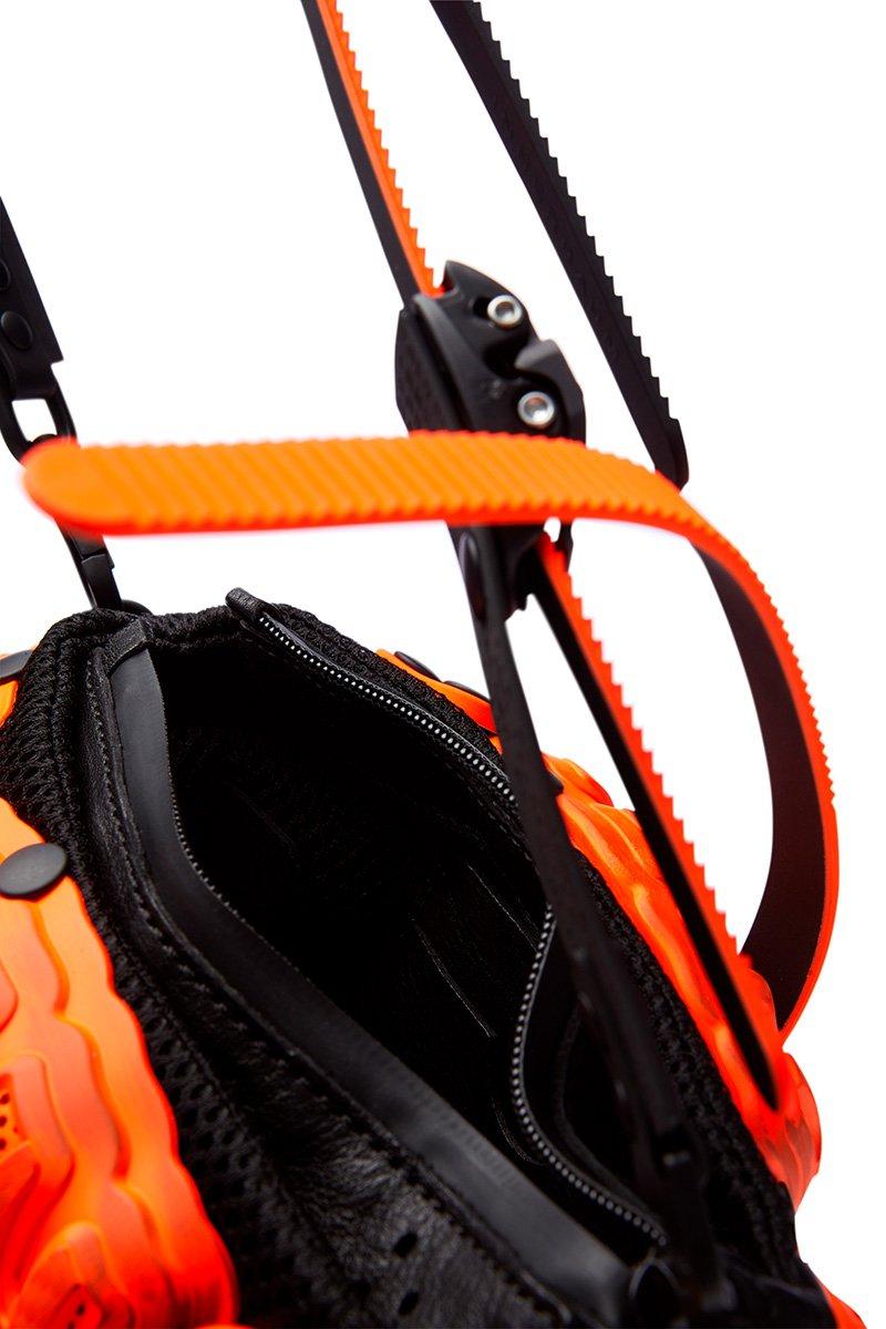 Innerraum Berlin OBJECT I67 CROSSBODY BAG DISTRESSED NEON ORANGE + BLACK MATT