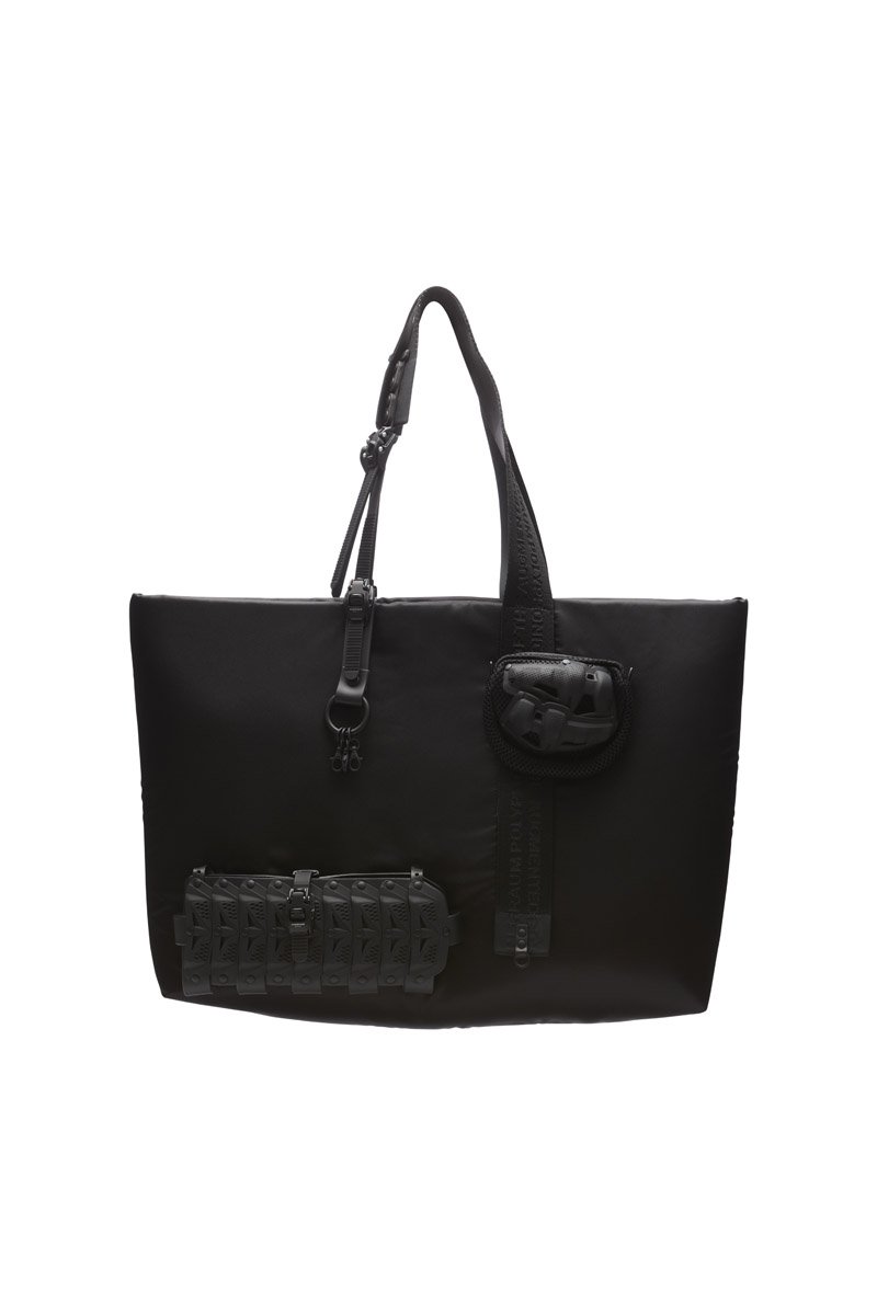 innerraum berlin OBJECT I92 LAPTOP TOTE BLACK PUFFY BOMBER NYLON + BLACK MATT