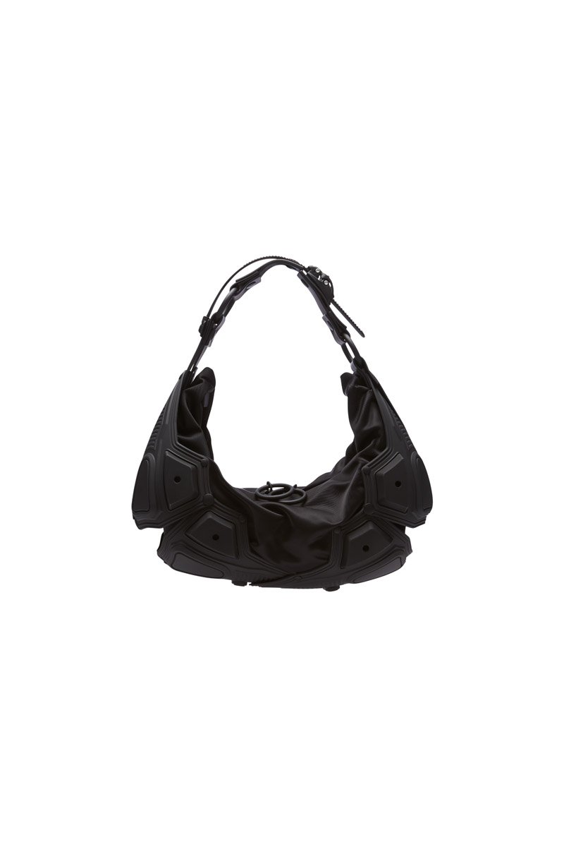 innerraum berlin OBJECT M02 SMALL HALF MOON BAG BLACK MATT - BOMBER NYLON + BLACK MATT
