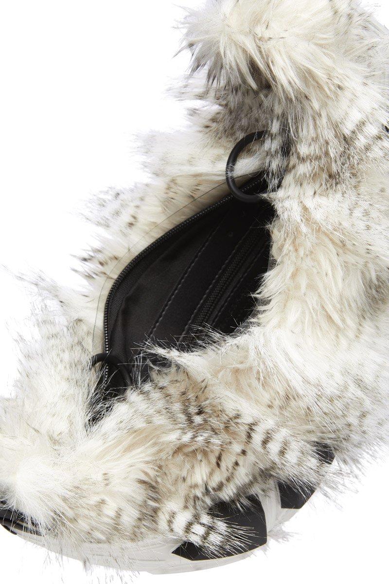 Innerraum Berlin OBJECT M02 SMALL HALF MOON BAG TRANSPARENT - FAUX FUR + BLACK MATT