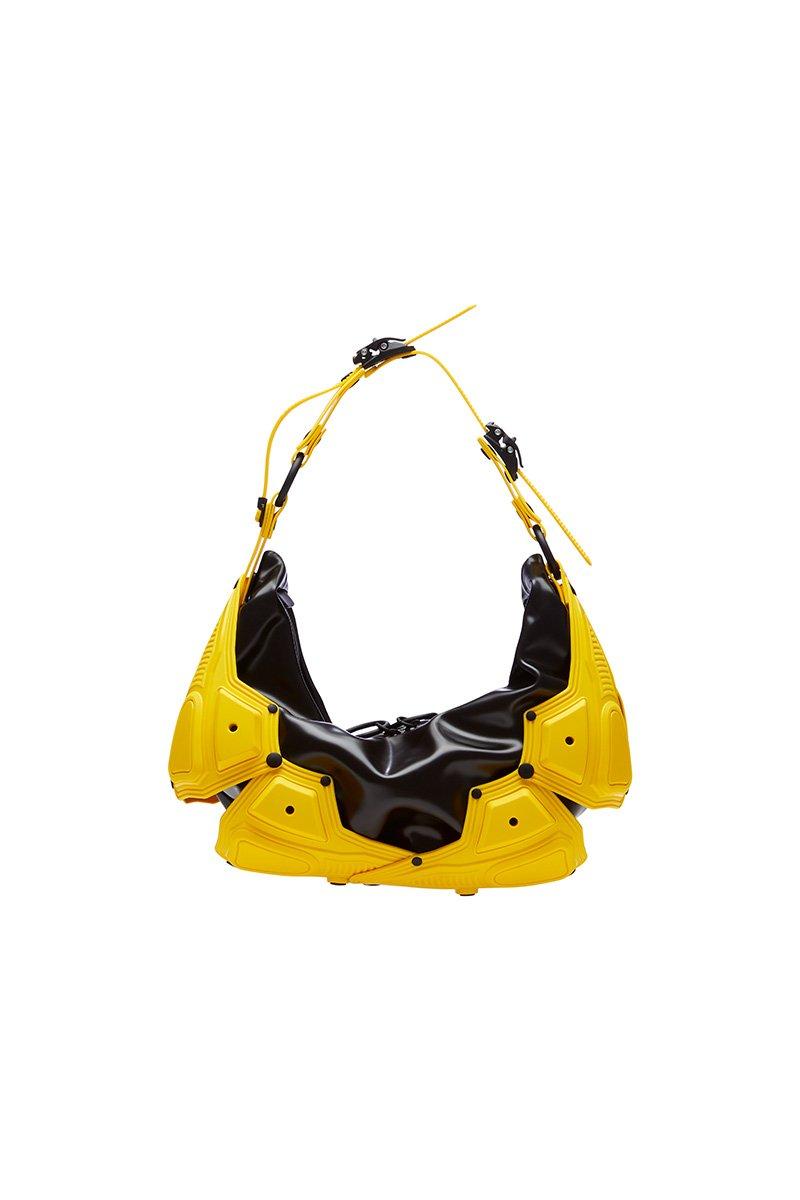 innerraum berlin OBJECT M02 SMALL HALF MOON BAG YELLOW + BLACK MATT