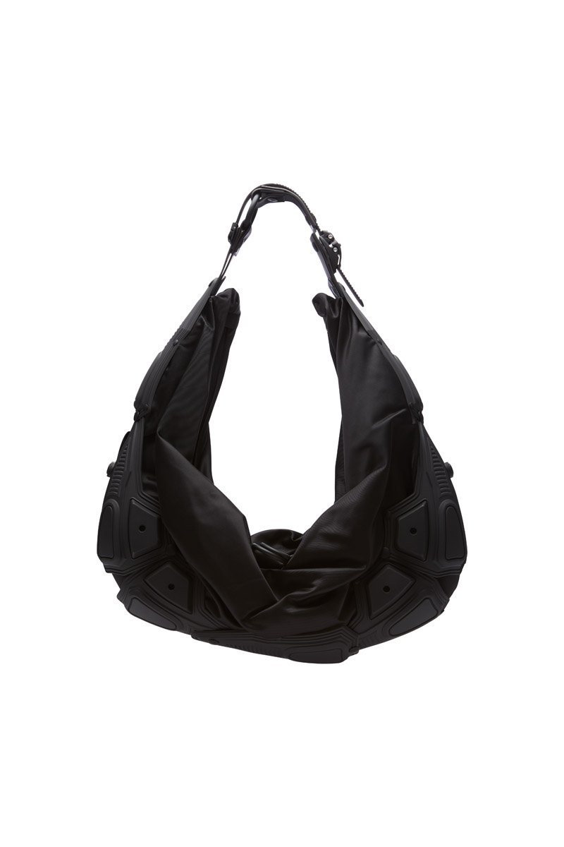 innerraum berlin OBJECT M03 HALF MOON BAG BLACK MATT - BOMBER NYLON + BLACK MATT