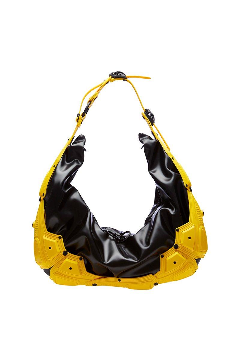 innerraum berlin OBJECT M03 HALF MOON BAG YELLOW + BLACK MATT