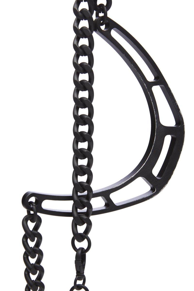 Innerraum Berlin OBJECT N11 STIRRUPS NECK CHAIN DISTRESSED BLACK MATT + BLACK MATT