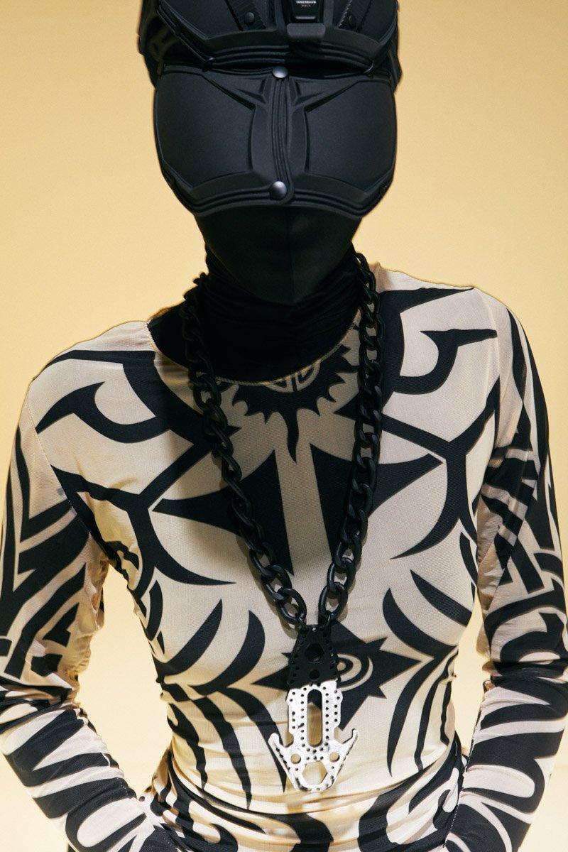 Innerraum Berlin OBJECT N14 INDUSTRIAL PENDANT NECK CHAIN DISTRESSED BLACK + BLACK