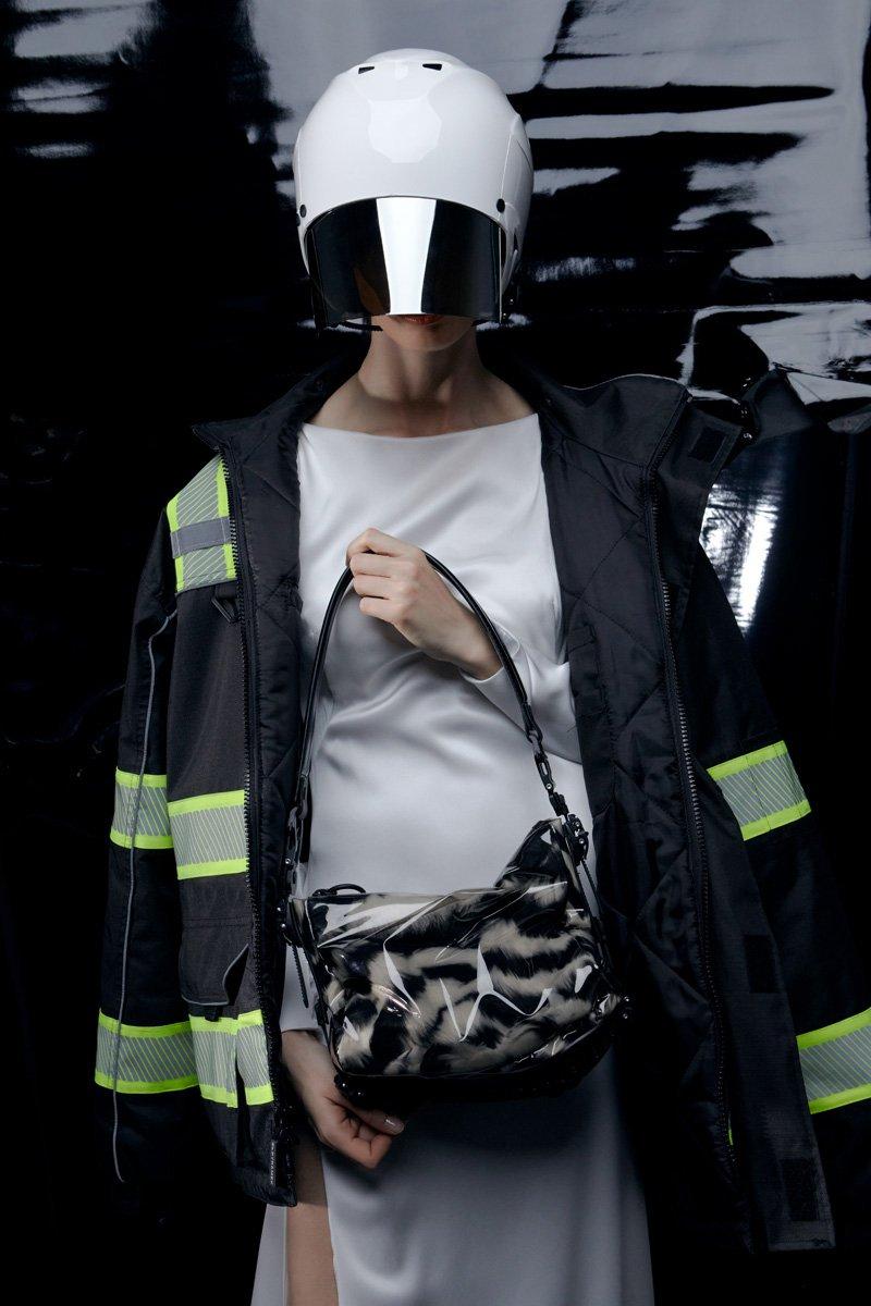 Innerraum Berlin OBJECT S05 MINI SHOPPER ZEBRA FAUX FUR + BLACK MATT