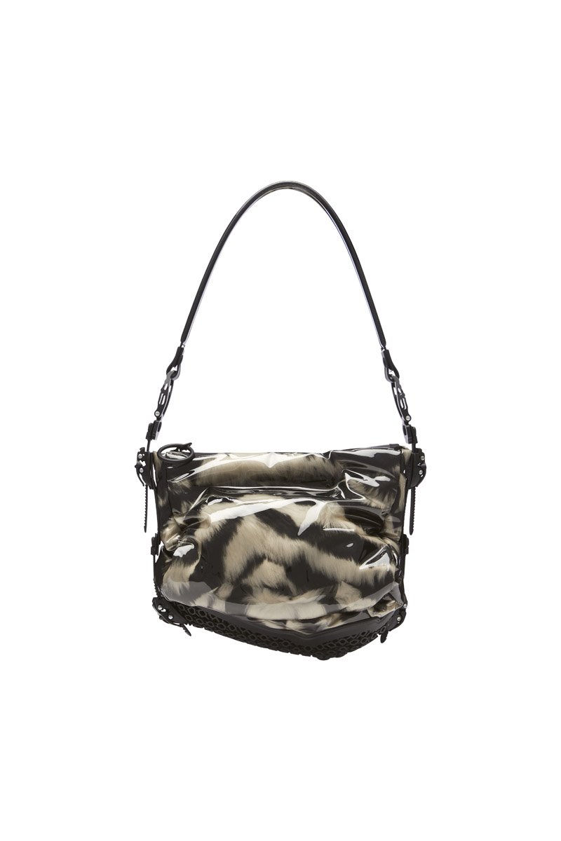 innerraum berlin OBJECT S05 MINI SHOPPER ZEBRA FAUX FUR + BLACK MATT