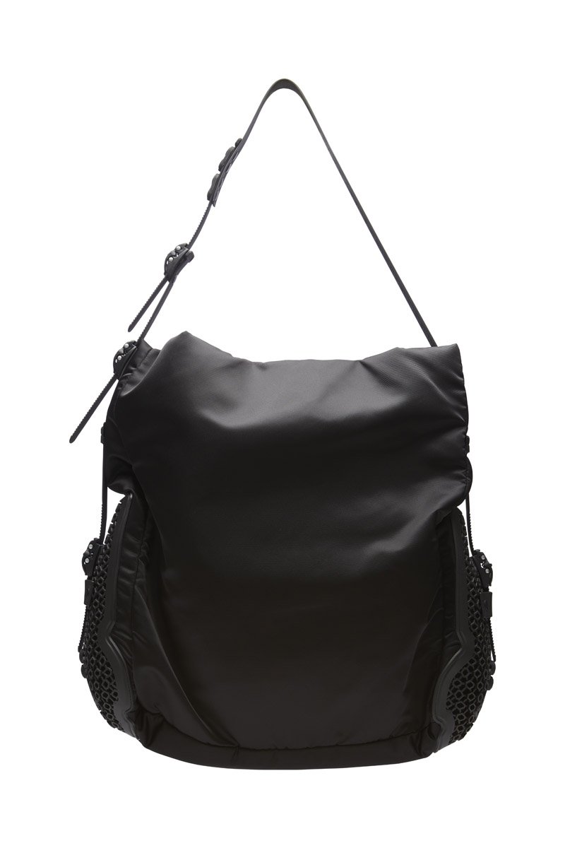 Innerraum Berlin OBJECT S06 HOBO BAG BLACK PUFFY BOMBER NYLON + BLACK MATT