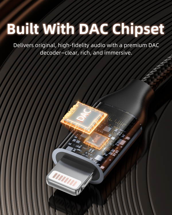 Innostyle Lightning To 3.5mm Male Adapter With DAC 1.2m A160