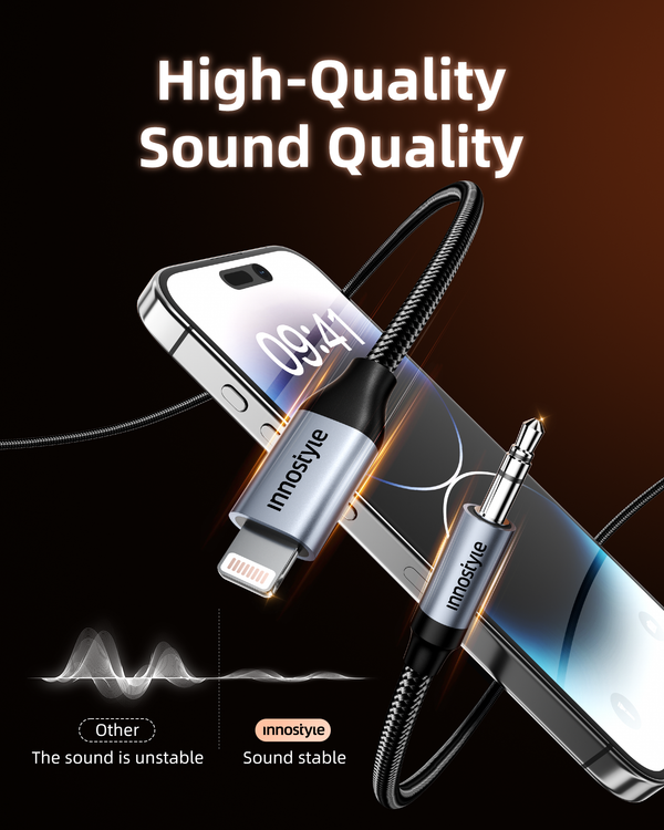 Innostyle Lightning To 3.5mm Male Adapter With DAC 1.2m A160