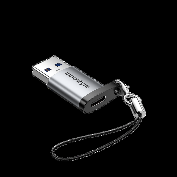 innostyle NexaLink USB-A to USB-C female adapter USB3.0 5Gbps with cable loop CL-320