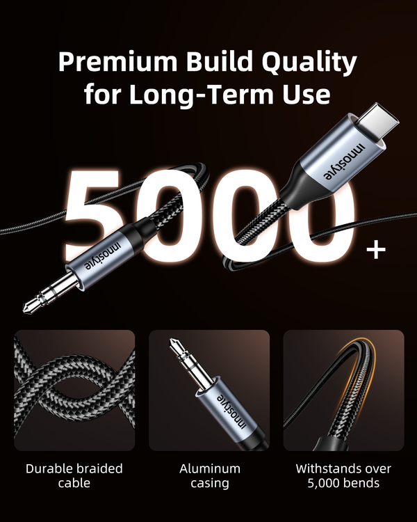 Innostyle USB-C To 3.5mm Male Adapter With DAC 1.2m A140