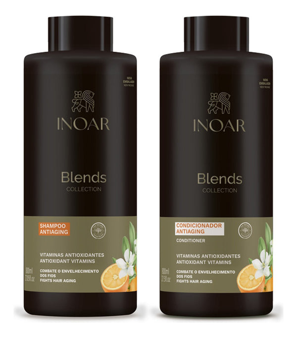 inoar BLENDS COMPLEX VITAMIN C A B D Kit Shampoo and Conditioner 2X 800ml