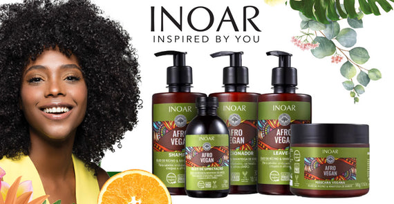 Inoar INOAR Afro Vegan Hair Care Kit 3X Shampoo Conditioner & Leave-in 300ml