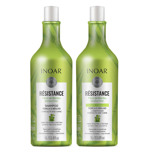 inoar RESISTENCE BAMBOO FIBER SHAMPOO AND CONDITIONER 1L