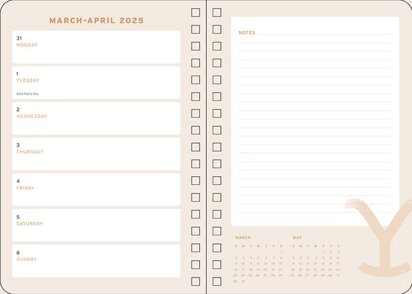 Insight Editions 2025 Yellowstone: The Dutton Ranch 13-Month Weekly Planner – Insight Editions