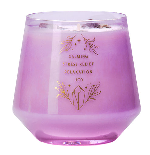 Insight Editions Amethyst Crystal Healing Scented Glass Candle – Insight Editions