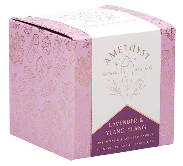 Insight Editions Amethyst Crystal Healing Scented Glass Candle – Insight Editions