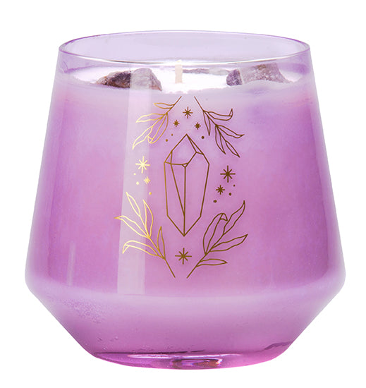 insight editions Amethyst Crystal Healing Scented Glass Candle – Insight Editions