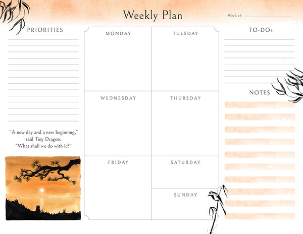 Insight Editions Big Panda And Tiny Dragon Weekly Planner Notepad – Insight Editions