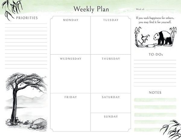 Insight Editions Big Panda And Tiny Dragon Weekly Planner Notepad – Insight Editions