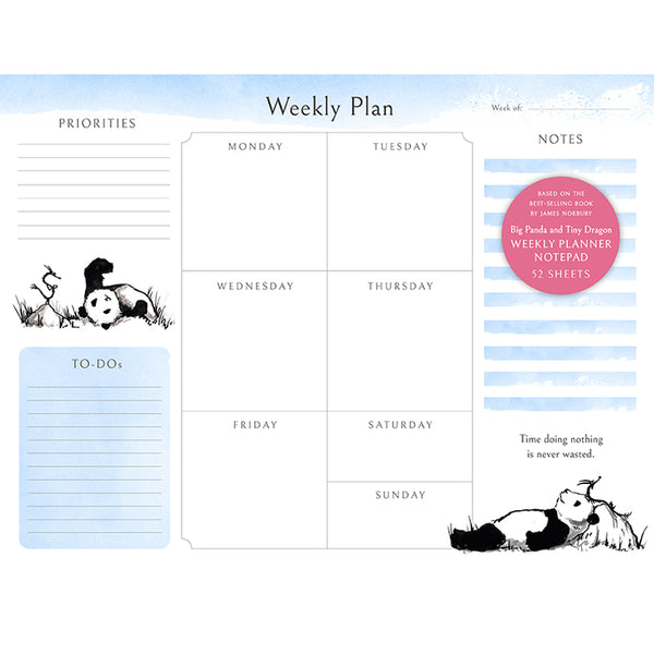 insight editions Big Panda and Tiny Dragon Weekly Planner Notepad – Insight Editions