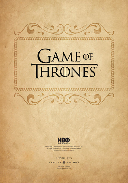 Insight Editions Game Of Thrones: Deluxe Hardcover Sketchbook – Insight Editions