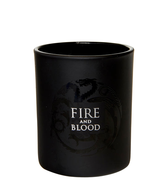 Insight Editions Game Of Thrones: "Fire And Blood" Glass Votive Candle – Insight Editions