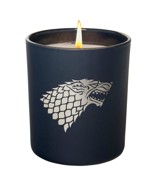insight editions Game of Thrones: House Stark Glass Candle – Insight Editions