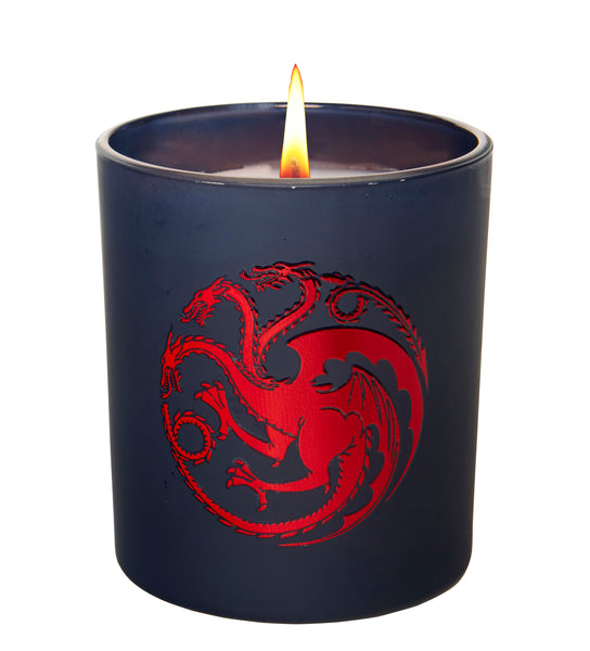 insight editions Game of Thrones: House Targaryen Glass Candle – Insight Editions