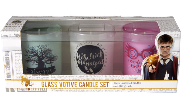 insight editions Harry Potter: Glass Votive Candle Set – Insight Editions