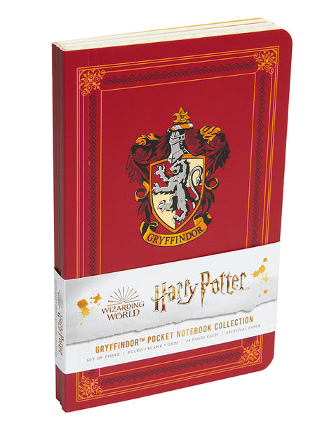 Insight Editions Harry Potter: Gryffindor Pocket Notebook Collection (Set Of 3) – Insight Editions
