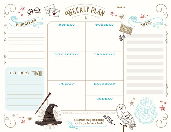 insight editions Harry Potter Weekly Planner Notepad – Insight Editions