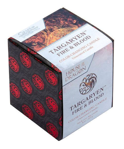 Insight Editions House Of The Dragon: Targaryen Fire & Blood Color-Changing Candle – Insight Editions
