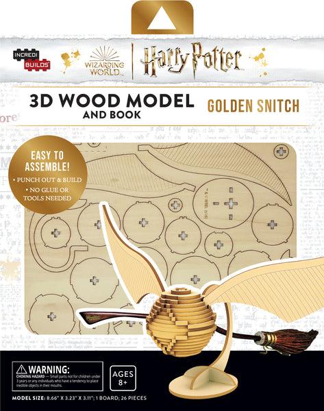 insight editions IncrediBuilds: Harry Potter: Golden Snitch 3D Wood Model and Book – Insight Editions