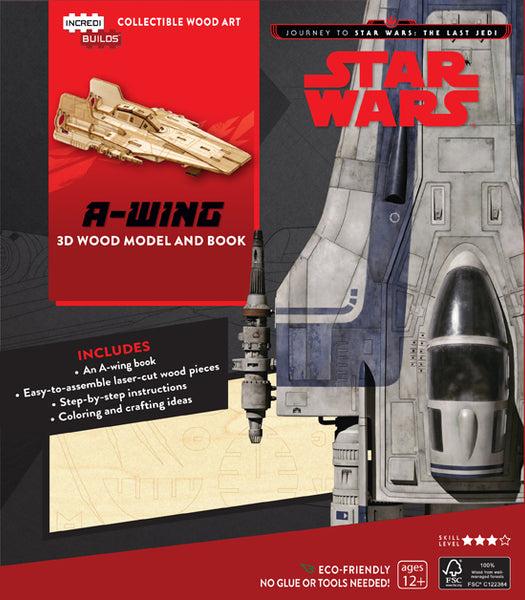 insight editions IncrediBuilds: Journey to Star Wars: The Last Jedi: A-wing 3D Wood Mod – Insight Editions