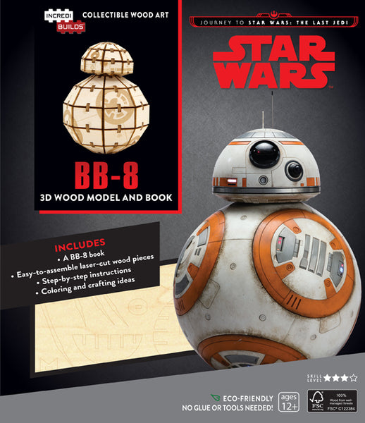 insight editions IncrediBuilds: Journey to Star Wars: The Last Jedi: BB-8 3D Wood Model – Insight Editions