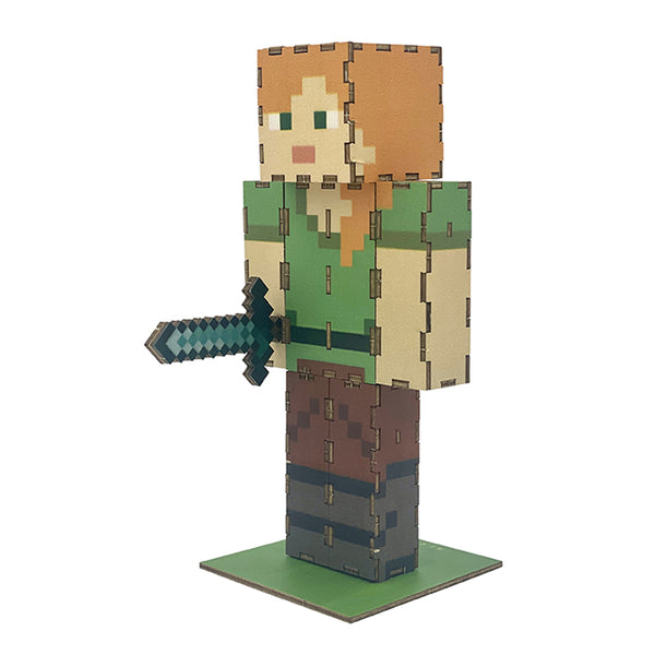 insight Editions IncrediBuilds: Minecraft: Alex 3D Wood Model – Insight Editions